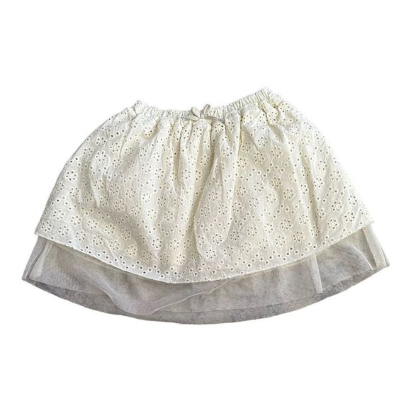 ZARA Kids | Ecru | EMBROIDERED SKIRT WITH TULLE - Picture 5 of 10